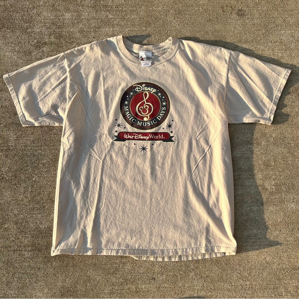 Disney Magic Music Days Walt Disney World XL Beige Music Note Mickey T-Shirt